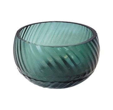 [422-23-026] Votive w/cutting glass bright green 10x10x6