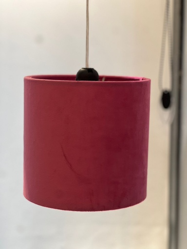 [006-23-VLM15-KKH20] Shade cylinder magenta velvet on matt transparant 20x20x20