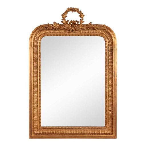 [12040403] Mirror wall wood h. 102 cm