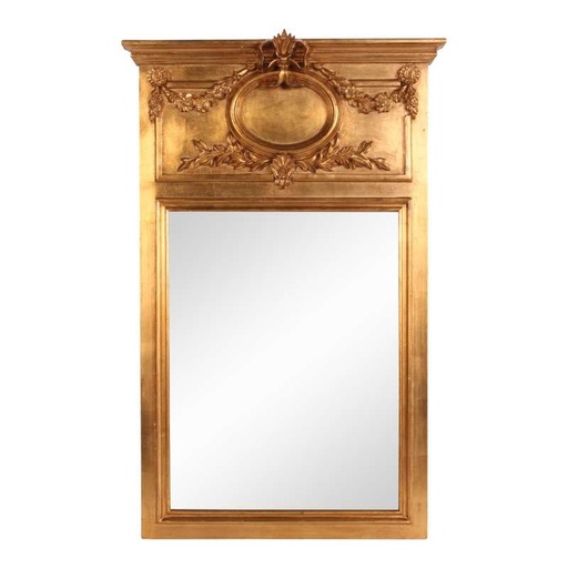 [12042403] Mirror wall wood h. 102 cm