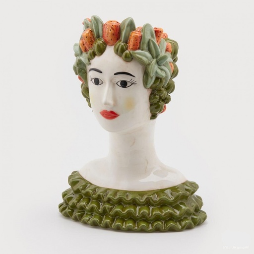 [018389,700] VASE FACCIA C/FRUTTA H34X25X16