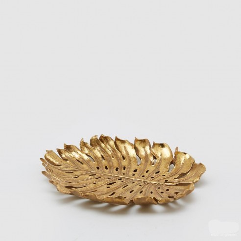 [714319,010] PLATE PIATTO MONSTERA POLY H3X18X22
