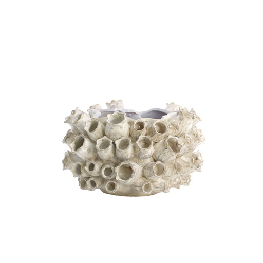 [5833682] Vase 36x34,5x23 cm KEIKI ceramics sand