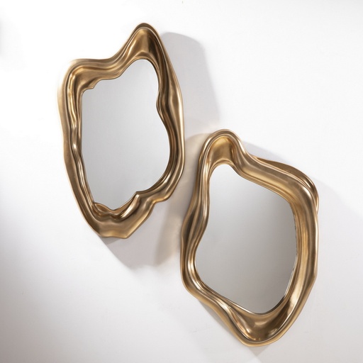 [200-208] S/2 ANT.GOLD IRON+RESIN MIRROR 'WAVE'
50x88h/56x88