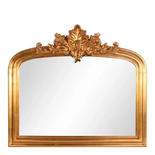[12041500] Mirror wall wood h. 105 cm
