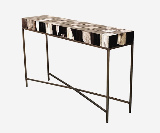Console WALL TABLE 'SOUSSE' PETRIFIED WOOD 126x31x75h