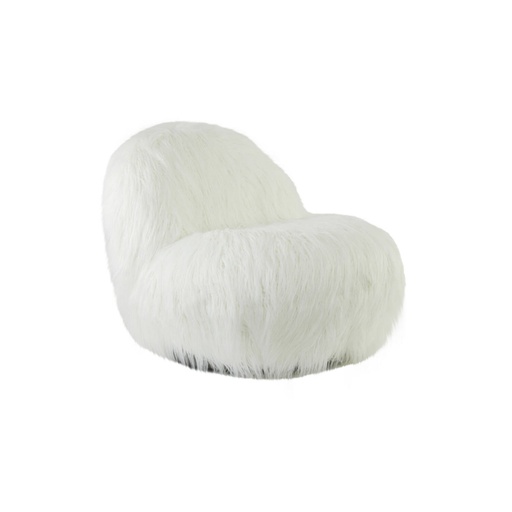 Chair 90x77x72 cm GUMACA furry white LG