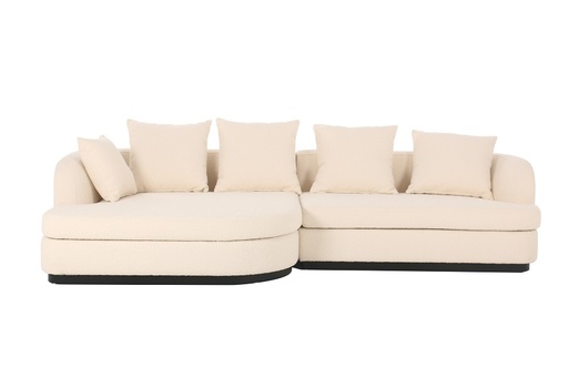 3 SEATER (RIGHT) 'LUGANO' CREAM BOUCLÉ 310x100/150x69h