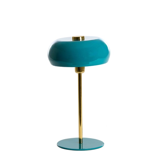 [1890281] Table lamp Ø26x47 cm SURIN shiny emerald+gold