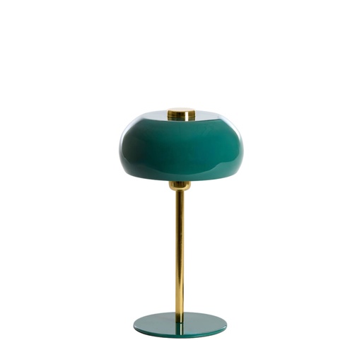 [1890178] Table lamp Ø23x40 cm SURIN shiny dark green+gold