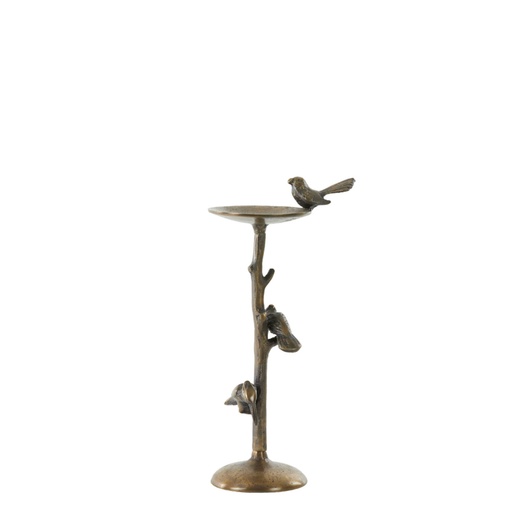 [6054418] Candle holder 17,5x11,5x34,5 cm BIRD antique bronze 