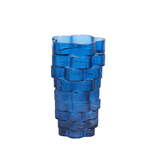 [5867580] Vase Ø17,5x30 cm DOURO glass blue 