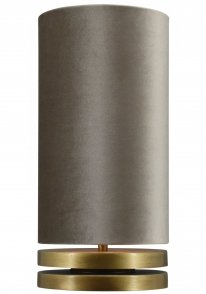 [T500714-020-53+CI202035FD81-D6] Table lamp Livio medium bronze + shade Fendi taupe- H 45cm 