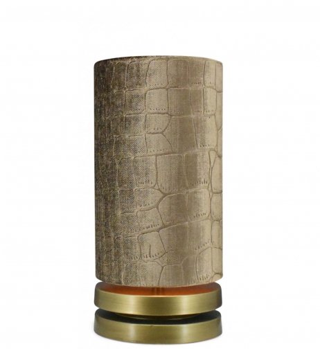 [T500714-015-53+CI151525FC04-D6] Table lamp Livio small bronze + shade Falcon bronze - H 32cm