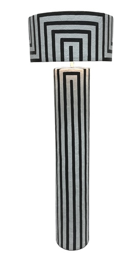 WHITE/BLACK ECOMIX FLOOR LAMP+SHADE 'MAZE' D23x153,5h