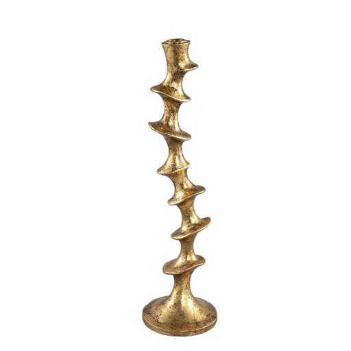 [713429] Movy Gold poly candle holder L 11.0 x11.0 x45.0 cm 