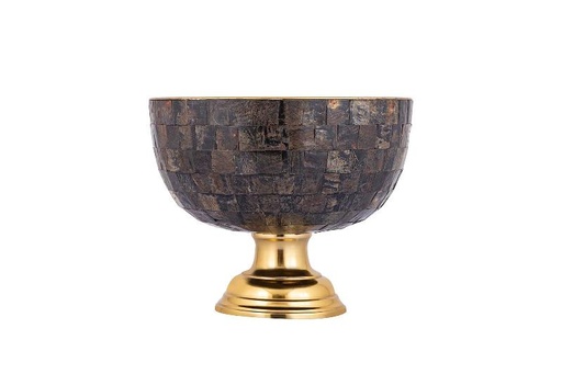 [713573] Loder Gold Horn shiny bowl natural horn mosaic tap 37.0 x 37.0 x 29.0 cm 