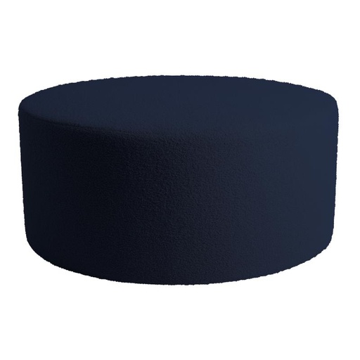 [710020] Evie Teddy Black Blue round pouf 90.0 x 90.0 x 40.0 cm 