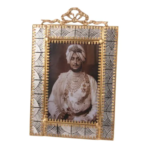 [12996355] Photo Frame brass 23x5.5x6cm
