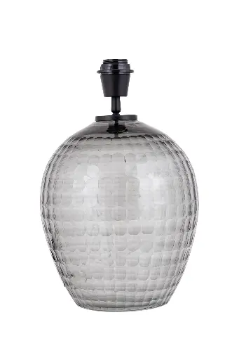 [713593] Mexim Grey smoked glass lampbase round 24 x 24 x 40 cm