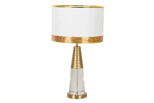 [579055] METAL GLASS TABLE LAMP 38x38x68 CM