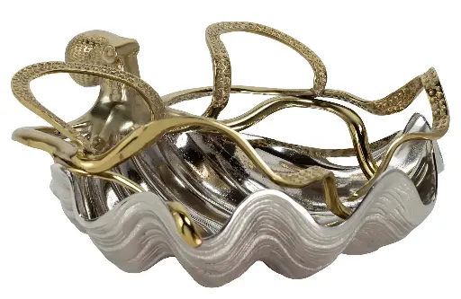 [942049] ALUMINUM OCTOPUS CHAMPAGNE COOLER 44x44x20 CM