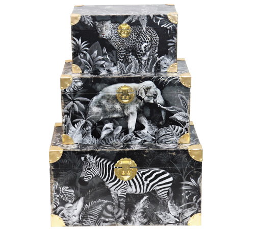 [4795] trunks safari s/3 65x38x35cm;55x32x30cm;45x26x25cm