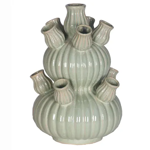 [39375] Vase Darwin ceramic Ø41x62 cm green