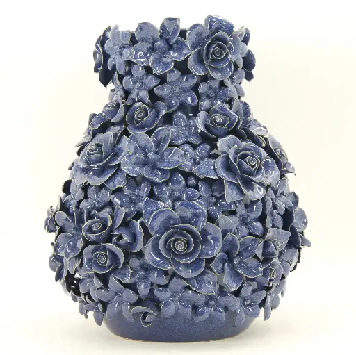 [39379] Vase Rosewood ceramic Ø26x30 cm