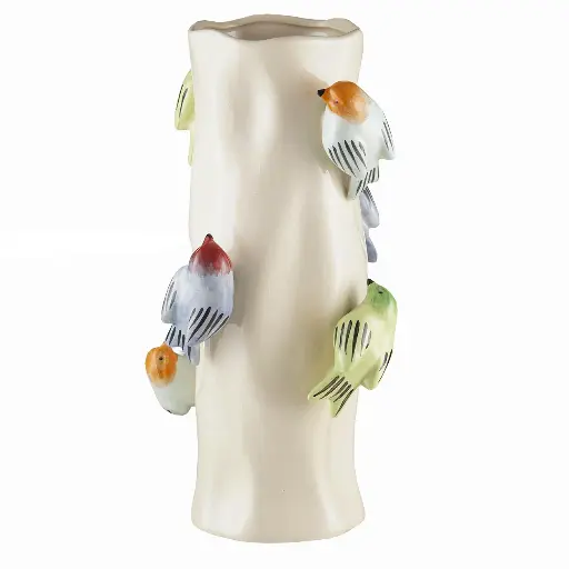 [39508] Vase Songbirds ceramic Ø20x38 cm
