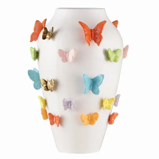 [39512] Vase Papillons ceramic Ø26x39 cm