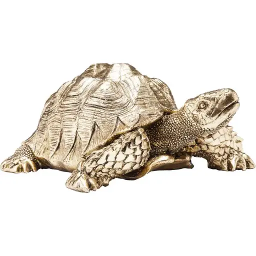 [60276] Deco Figurine Turtle Gold Small 20x26x11 cm