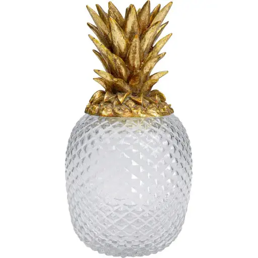 [51969] Deco Jar Pineapple Visible 16x16x31cm