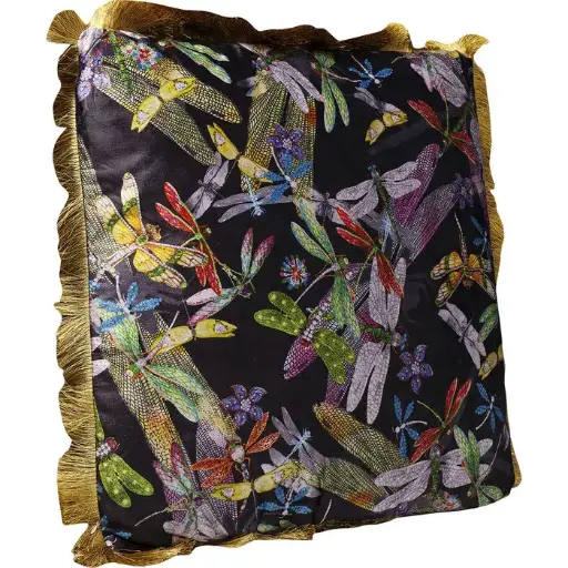 [61697] Cushion Tropical Garden Fringe 45x45cm
