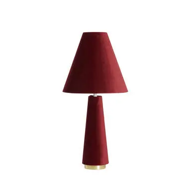 [1891517] Table lamp Ø30x61 cm DEVIA velvet burgundy