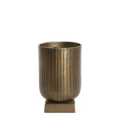 [5856918] Vase deco 21x21x32 cm JIRONA raw antique bronze
