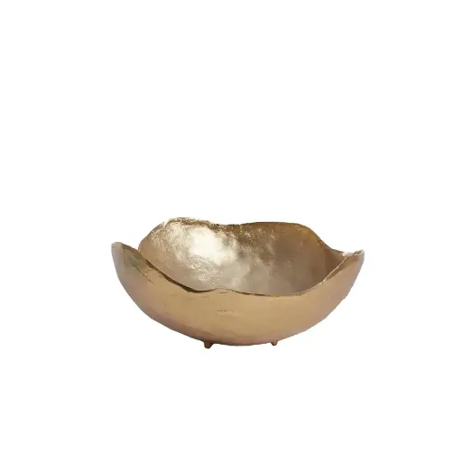 [6351285] Dish Ø28x11,5 cm HAZAL light gold