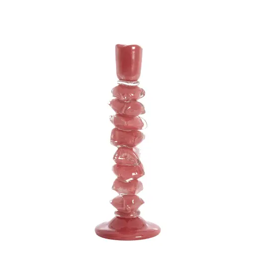 [6074387] Candle stick Ø11,5x35 cm ESTINA eggplant