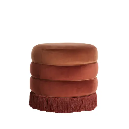 [5511637] Pouf Ø50x45 cm TACITU burgundy