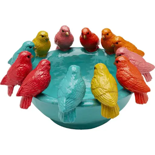 [57422] Deco Bowl Birds Gossip 15cm