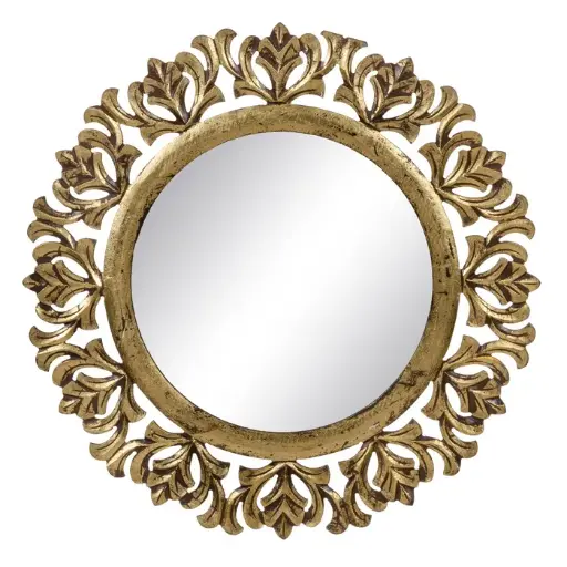 [607990] MIRROR GOLD MDF- DECORATION 76 X 1,75 X 76 CM